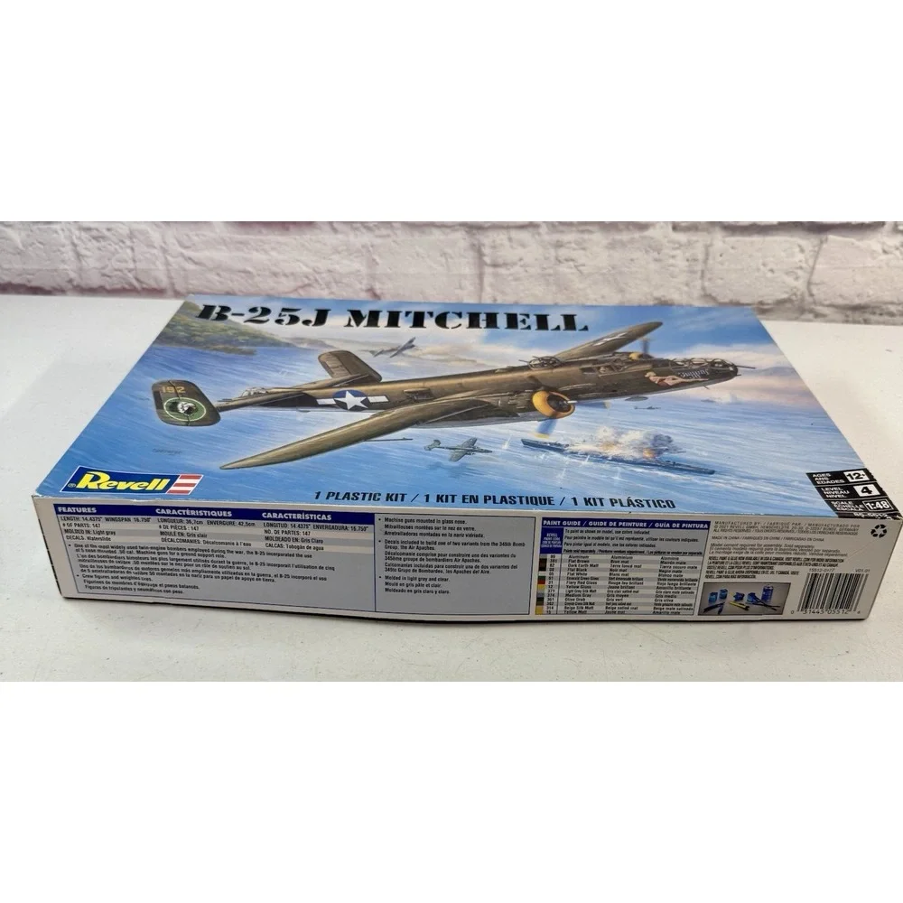 Revell B-25J Mitchell Bomber 1:48 Scale Plastic Model Airplane Kit 85-5512 NEW!